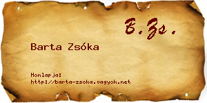 Barta Zsóka névjegykártya
