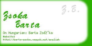 zsoka barta business card